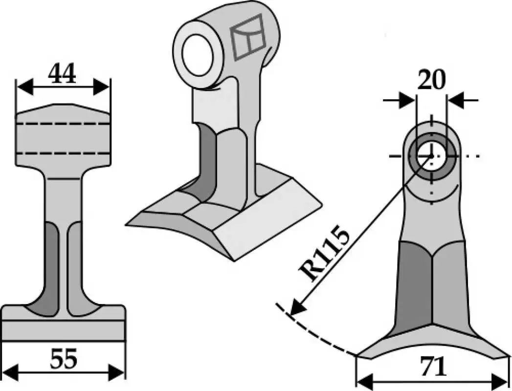 Hammerschlegel 55x44mm